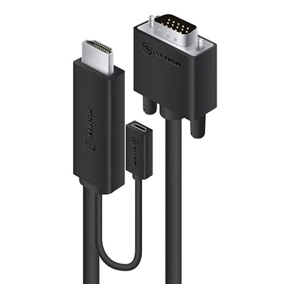 Micro USB günstig Kaufen-ALOGIC HDMI / VGA Kabel mit USB Power 2m. ALOGIC HDMI / VGA Kabel mit USB Power 2m <![CDATA[• Adapter-Adapter • Anschlüsse: HDMI A / USB micro-B und VGA-Buchse • Farbe: schwarz, Länge: 2,0m]]>. 