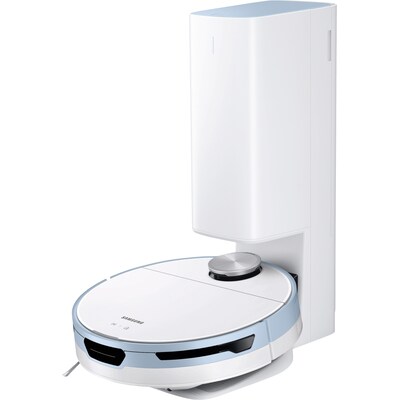 SAMSUNG Jet Bot+ Misty White - Satin Blue Staubsaugroboter mit Absaugstation