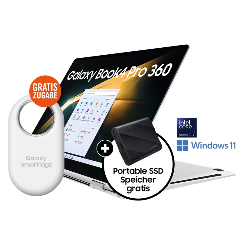 SAMSUNG Galaxy Book4 Pro360 16" Ultra 7 155H 32GB/1TB SSD Win11 +SmartTag 2