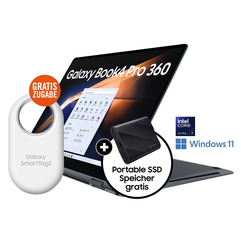 SAMSUNG Galaxy Book4 Pro360 16" Ultra 7 155H 16GB/1TB SSD Win11 +SmartTag 2