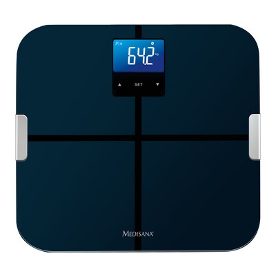 Blue R günstig Kaufen-Medisana BS 440 connect Smarte Körperanalysewaage schwarz. Medisana BS 440 connect Smarte Körperanalysewaage schwarz <![CDATA[• Smarte Körperanalysewaage mit Bluetooth-Übertragung • LCD-Display, Hochglanz-Oberfläche • Misst Gewicht, Kö