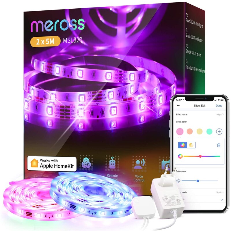 Meross Smart Wi-Fi LED Strip 2*5 meter