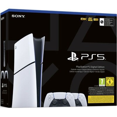Sony PlayStation 5 Slim | Digital Edition | inkl. 2. Controller | 1000 GB