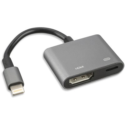 4smarts Lightning auf HDMI Adapter 6cm - schwarz/grau