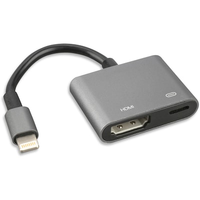 auf HDMI günstig Kaufen-4smarts Lightning auf HDMI Adapter 6cm - schwarz/grau. 4smarts Lightning auf HDMI Adapter 6cm - schwarz/grau <![CDATA[• 4smarts Lightning auf HDMI Adapter • Übertragung startet automatisch nach 8-10 Sekunden nach dem Verbinden • Lightning (männlic