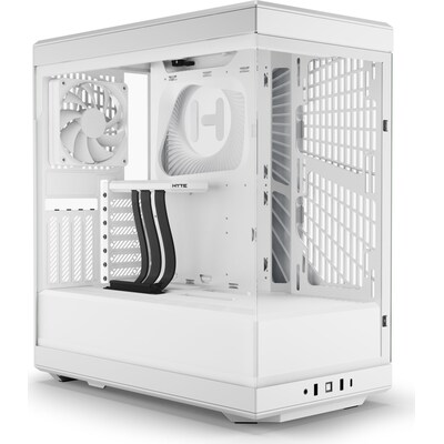 HYTE Y40 Snow White ATX Midi Tower Gaming Gehäuse weiß, Seitenfenster
