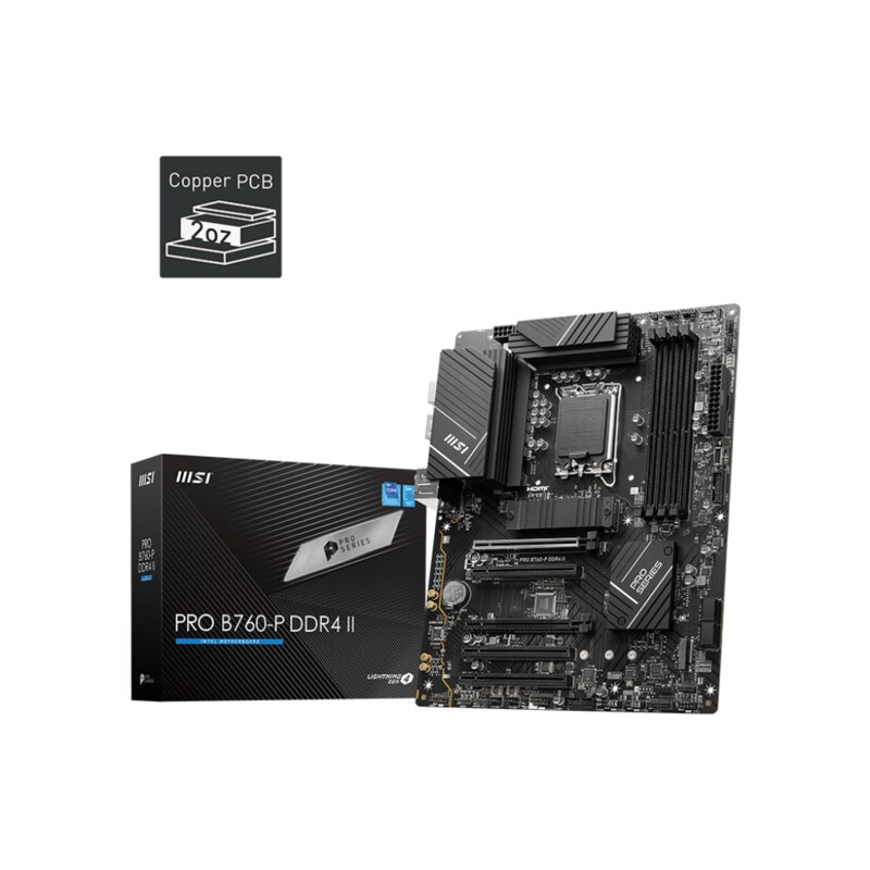 MSI PRO B760-P DDR4 II Mainboard Sockel 1700 ATX