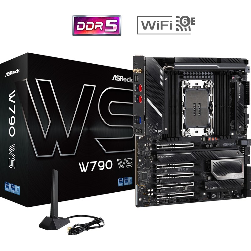 ASRock W790 WS E-ATX Mainboard mit Intel 4677