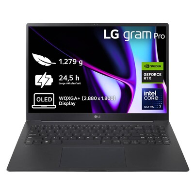 LG gram 16" Pro Core Ultra 7 155H 32GB/2TB RTX3050 OLED Win11 schwarz