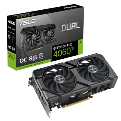 Image of ASUS DUAL GeForce RTX 4060Ti EVO OC Gaming Grafikkarte 8GB GDDR6, 1xHDMI, 3xDP