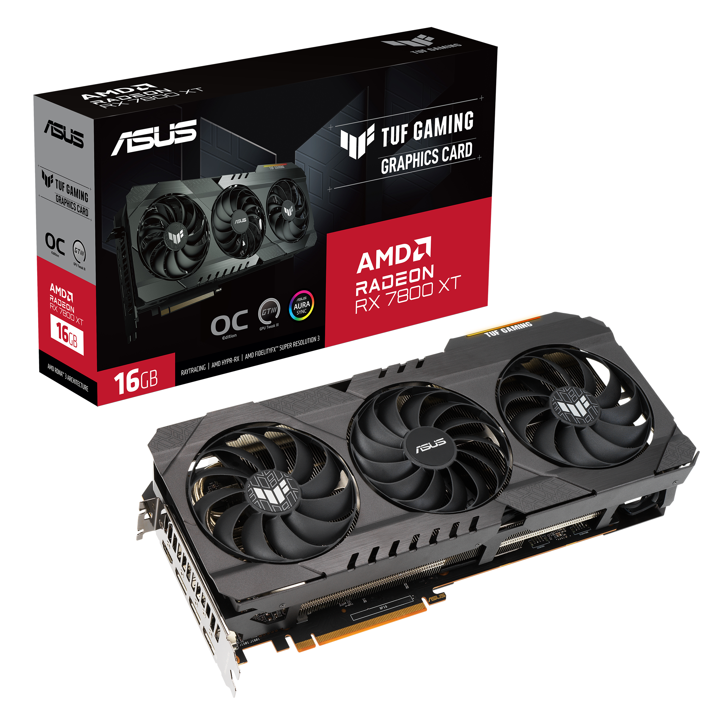 ASUS TUF Radeon RX 7800 XT OC Gaming 16GB GDDR6 Grafikkarte