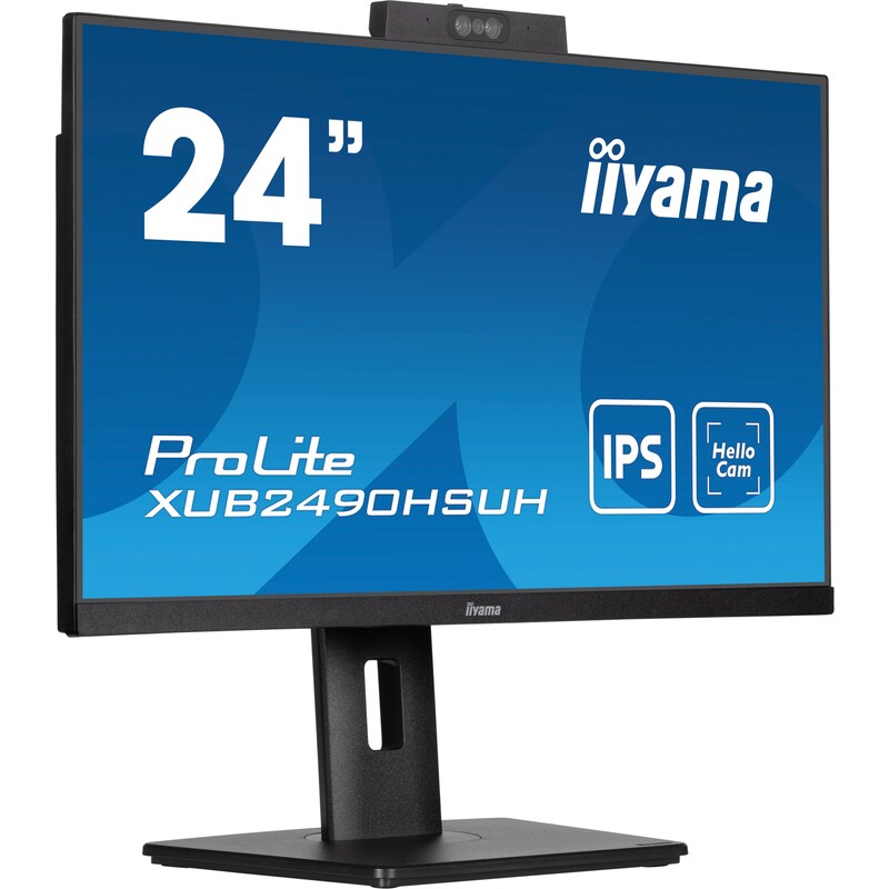 iiyama ProLite XUB2490HSUH-B1 60,4cm (23,8") FHD IPS Monitor HDMI/DP Webcam