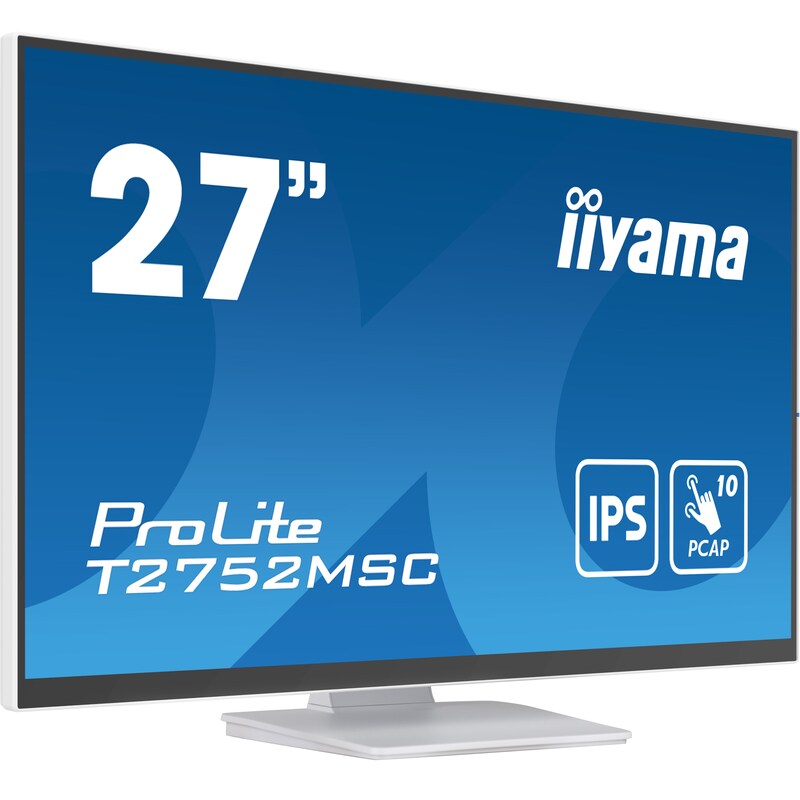iiyama ProLite T2752MSC-W1 68,6cm (27") FHD IPS Multi-Touch Monitor weiß HDMI/DP