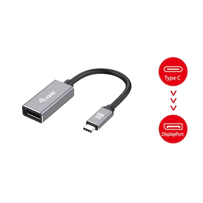 USB zu  günstig Kaufen-EQUIP 133493 USB-C auf DisplayPort 1.4 Adapter, 8K/30Hz. EQUIP 133493 USB-C auf DisplayPort 1.4 Adapter, 8K/30Hz <![CDATA[• Stellt 1 x USB-3.0-Port und 3 x USB-2.0-Ports zur Verfügung • USB-C Stecker (Thunderbolt 3/4 Compatible) • USB 3.2 Gen 1 Sup