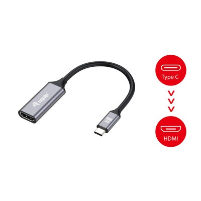 334 9 günstig Kaufen-EQUIP 133491 USB-C auf HDMI 2.0 Adapter, 4K/60Hz. EQUIP 133491 USB-C auf HDMI 2.0 Adapter, 4K/60Hz <![CDATA[• USB-C Stecker (Thunderbolt 3/4 Compatible) • HDMI Buchse • Unterstützt Videoauflösung bis zu 3840xn2160 @ 30Hz • Kabellänge: 15CM • 