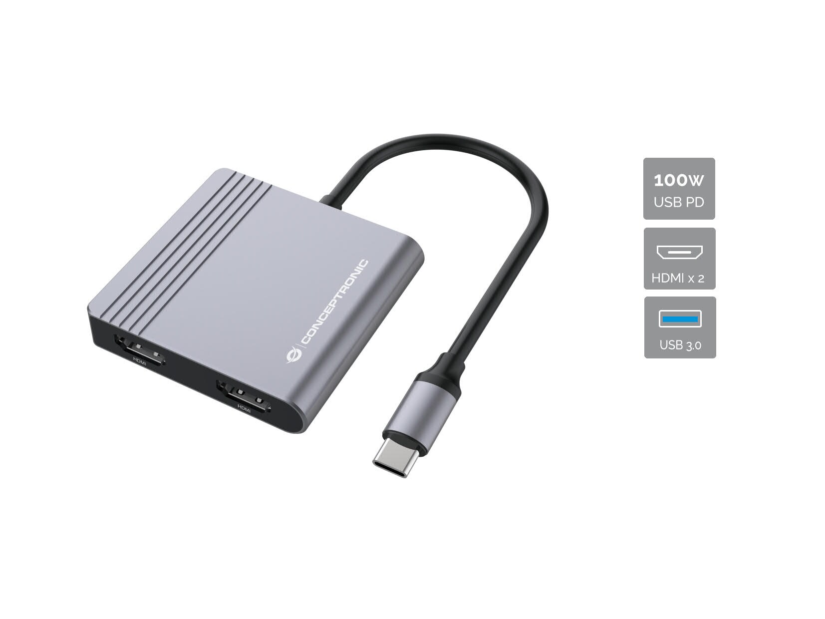 Conceptronic DONN13G 4-in-1 USB 3.2 Gen 1 Dockingstation