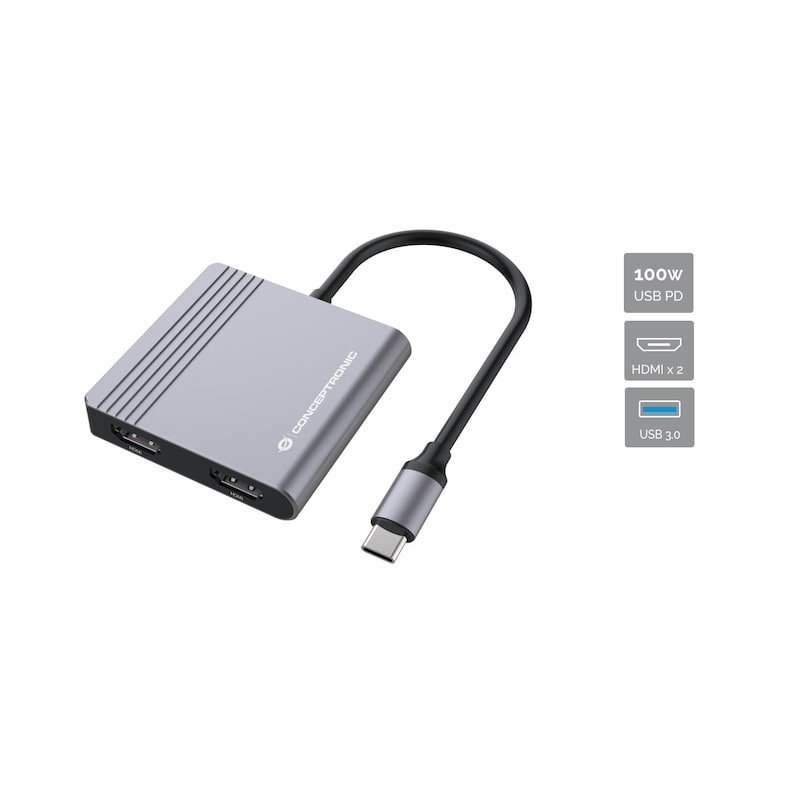 Conceptronic DONN13G 4-in-1 USB 3.2 Gen 1 Dockingstation