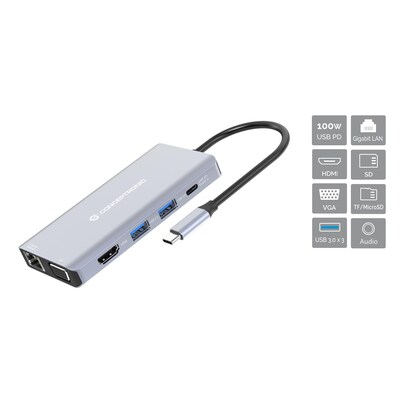 HD 2 günstig Kaufen-Conceptronic DONN20G 10-in-1 USB 3.2 Gen 1 Dockingstation, HDMI, USB-A 3.0 x 3. Conceptronic DONN20G 10-in-1 USB 3.2 Gen 1 Dockingstation, HDMI, USB-A 3.0 x 3 <![CDATA[• USB 3.2 Gen 2 • USB-C Stecker auf Stecker • 10G Bit/s Datentransferrate • bis