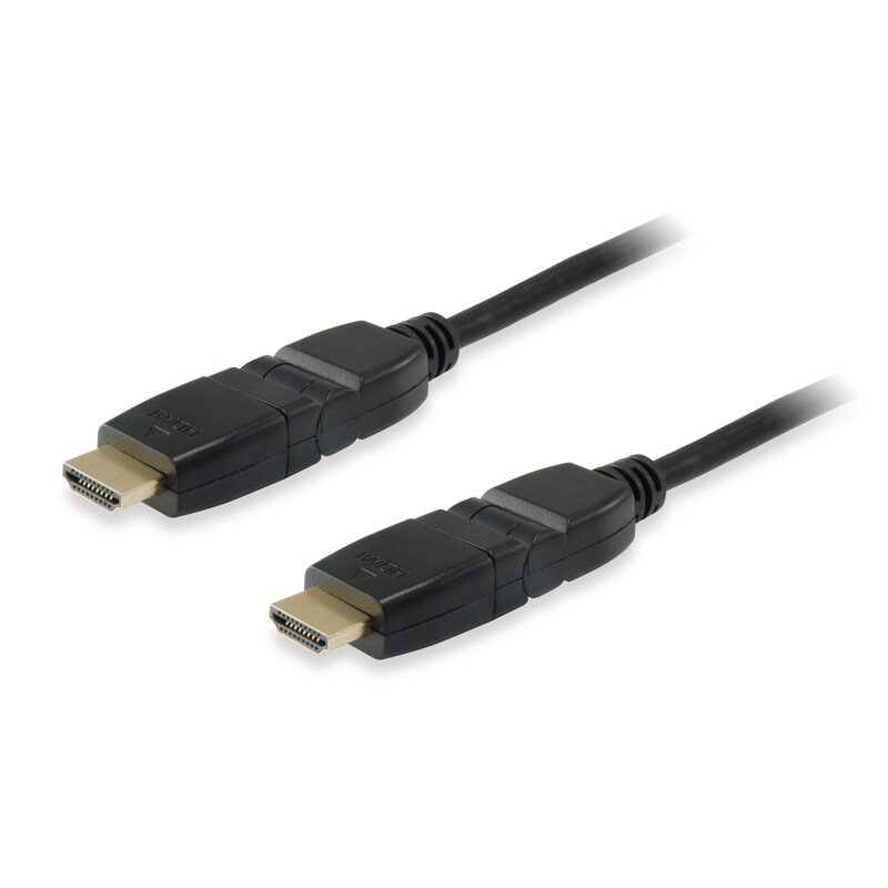 EQUIP 119363 HDMI 2.0 Kabel mit schwenkbaren Stecker, 3.0m, Swivel plug