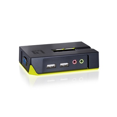 SUPPORT günstig Kaufen-LEVELONE 2-Port USB VGA KVM Switch, audio support. LEVELONE 2-Port USB VGA KVM Switch, audio support <![CDATA[• USB 3.2 Gen 2 • USB-C Stecker auf Stecker • 10G Bit/s Datentransferrate • bis zu 20V/5A Ladestrom (Max 100W ) • Unterstützt Auflösu