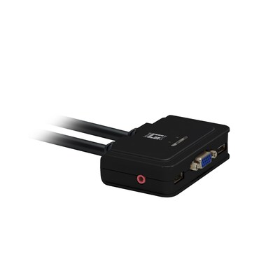 KAbel günstig Kaufen-LEVELONE 2-Port-USB-VGA-Kabel-KVM-Switch, audio support. LEVELONE 2-Port-USB-VGA-Kabel-KVM-Switch, audio support <![CDATA[• AWG 26/7 Querschnitt • Verseilte Vollkupferlitze • 500MHz performance Bandwidth • Transmission: 10Gbit • Suitable for PoE