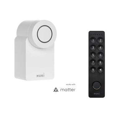 Nuki günstig Kaufen-Nuki Smart Lock 4. Generation weiß + Keypad 2. Nuki Smart Lock 4. Generation weiß + Keypad 2 <![CDATA[• Nuki Smart Lock macht dein Smartphone zum Schlüssel • Türöffnen per Swipe oder vollautomatisch mit Auto Unlock • Vergib bis zu 200 Z