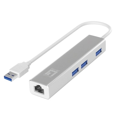 LEVELONE USB-0503 Gigabit USB Network Adapter, USB Hub