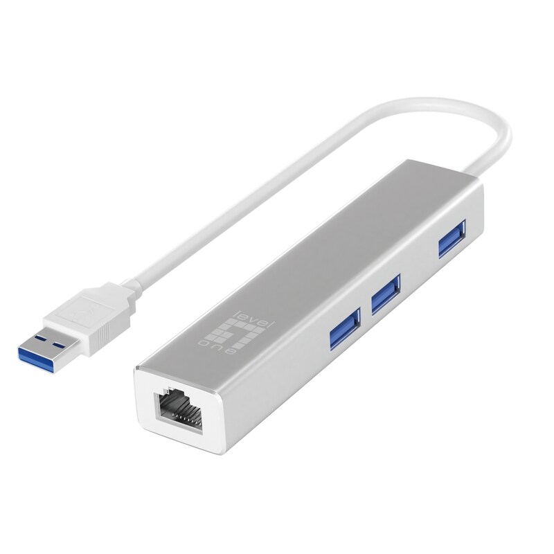 Hub USB günstig Kaufen-LEVELONE USB-0503 Gigabit USB Network Adapter, USB Hub. LEVELONE USB-0503 Gigabit USB Network Adapter, USB Hub <![CDATA[• USB-C Stecker (Thunderbolt 3/4 Compatible) • RJ45-Buchse x 1 • Unterstützt 10/100/1000BASE-T Gigabit Ethernet connectivity • Integrie