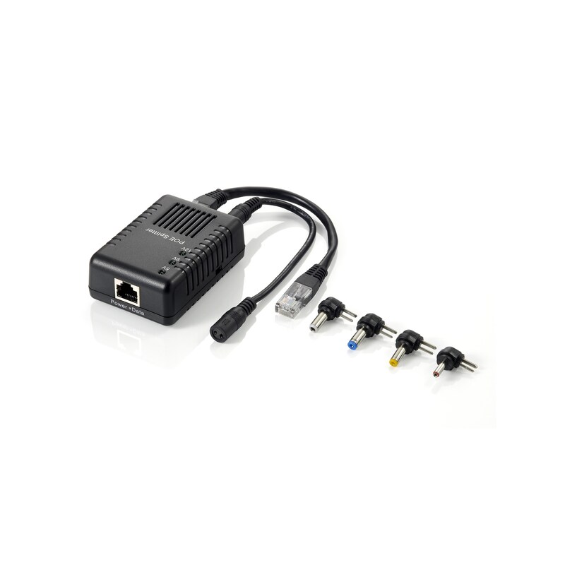 LEVELONE Fast Ethernet PoE Splitter, 802.3af PoE, 5-12V DC Ausgang