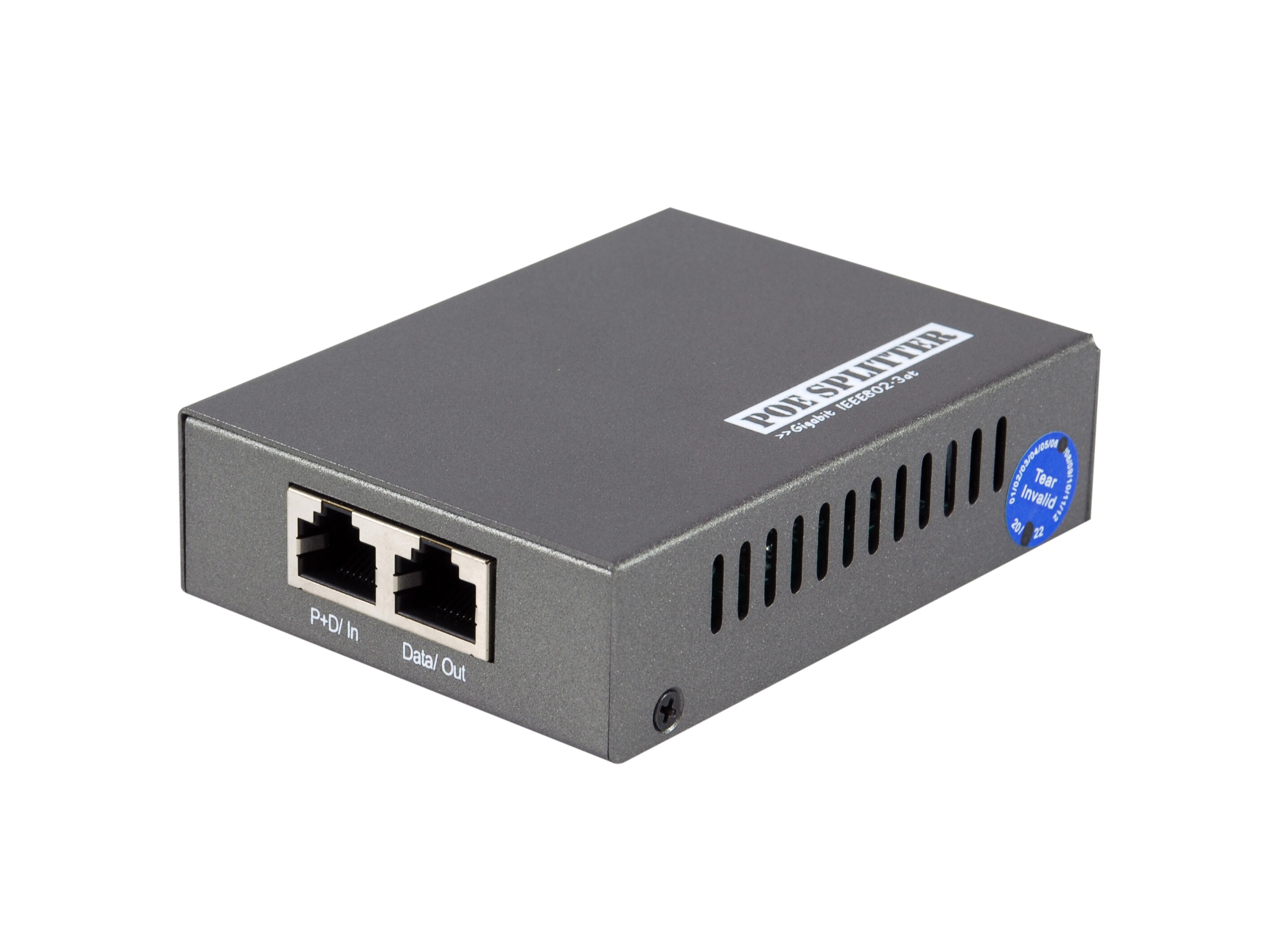 LEVELONE POS-3000, Gigabit PoE Splitter, 802.3at/af PoE, 5-12V DC Ausgang