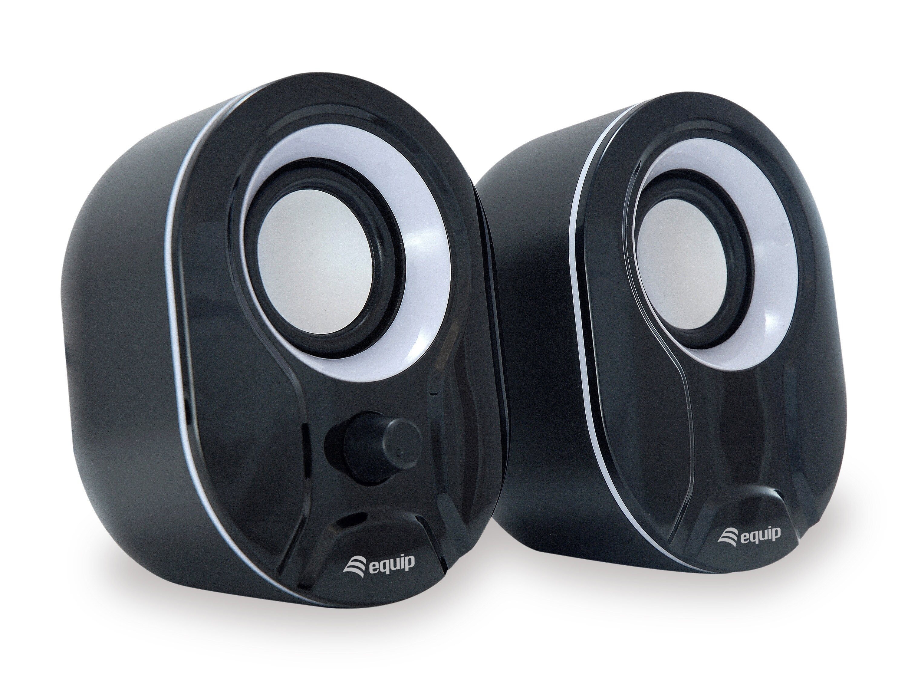 EQUIP 245333 Stereo-2.0-Lautsprecher, Black/White [Schwarz mit wei&szlig;]