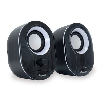 EQUIP 245333 Stereo-2.0-Lautsprecher, Black/White [Schwarz mit weiß]