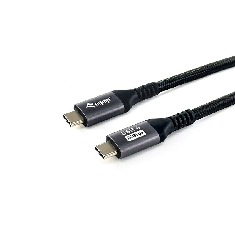EQUIP 128382 USB4 Gen 2x2 C-auf-C-Kabel, M/M, 2.0 m, PD 100W,  4K/60Hz, 20Gbps