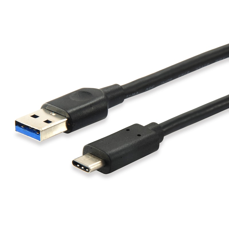 EQUIP 128343 USB 3.2 Gen 1 C auf A Kabel, M/M,  0.25m, 5Gbps, Schwarz