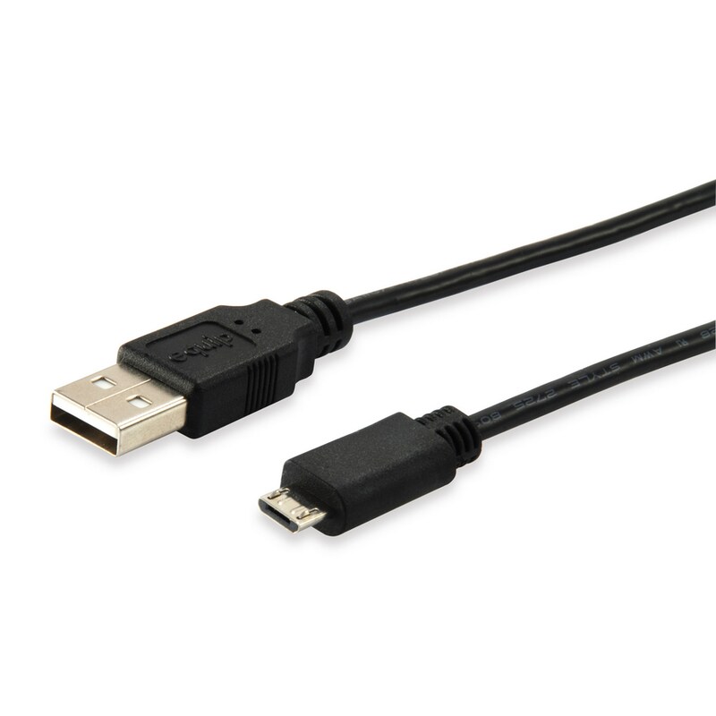 EQUIP 128523 USB 2.0 A auf Micro-B Kabel, 1.8m , M/M, Schwarz