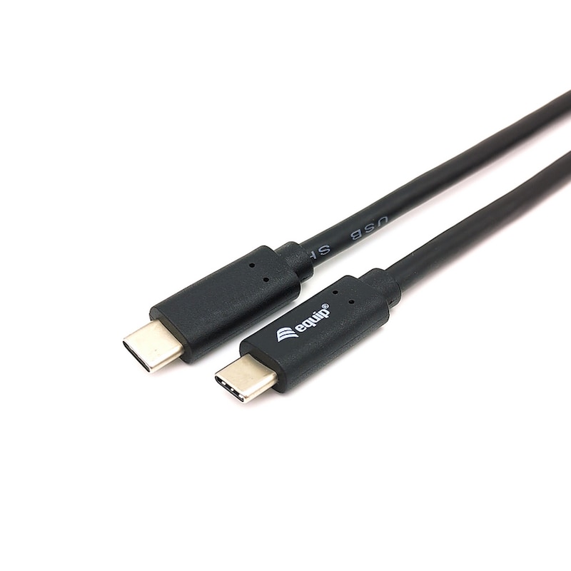 EQUIP 128347 USB 3.2 Gen 1 C auf C Kabel, M/M,  2.0m, PD 60W,  5Gbps, Schwarz