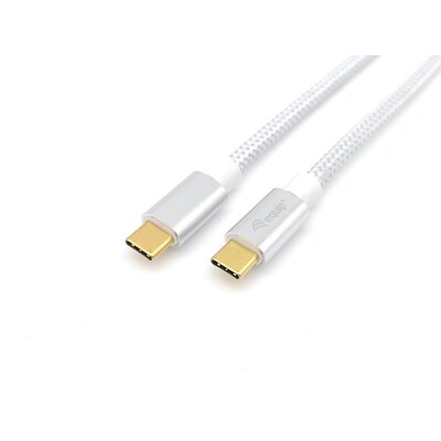 USB C  günstig Kaufen-EQUIP 128355 USB 3.2 Gen 2 C auf C Kabel 0.5m PD100W 4K/60Hz 10Gbps Weiß. EQUIP 128355 USB 3.2 Gen 2 C auf C Kabel 0.5m PD100W 4K/60Hz 10Gbps Weiß <![CDATA[• AWG 26/7 Querschnitt • Verseilte Vollkupferlitze • 500MHz performance Bandwidth 