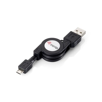 TAB S  günstig Kaufen-EQUIP 128595 USB 2.0  A to Micro-B ausziehbares Kabel, 1.0m , Schwarz. EQUIP 128595 USB 2.0  A to Micro-B ausziehbares Kabel, 1.0m , Schwarz <![CDATA[• 28AWG Querschnitt • 250MHz performance Bandwidth • Suitable for PoE, PoE+ • Folien- und schild 