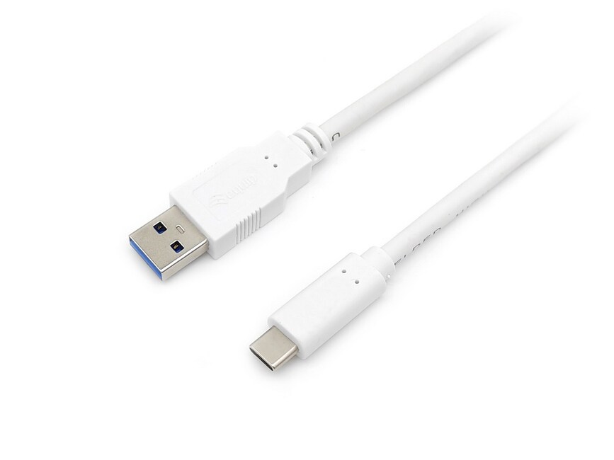 EQUIP 128363 USB 3.2 Gen 1 C auf A Kabel, M/M, 1.0m, 5Gbps, Wei&szlig;