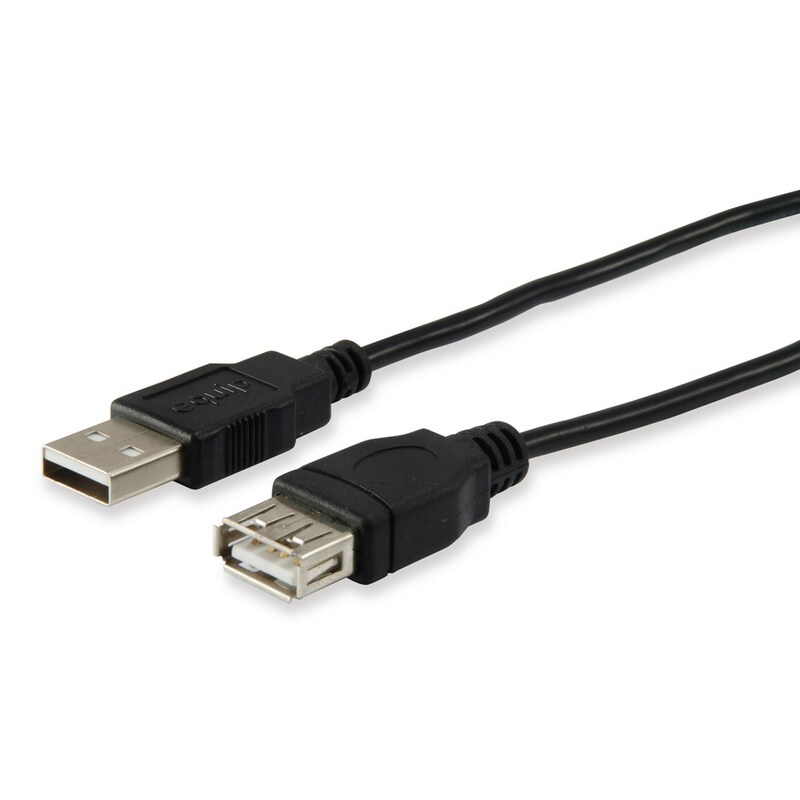 EQUIP 128852 USB 2.0 A auf A Verlängerungskabel 5.0m , Schwarz