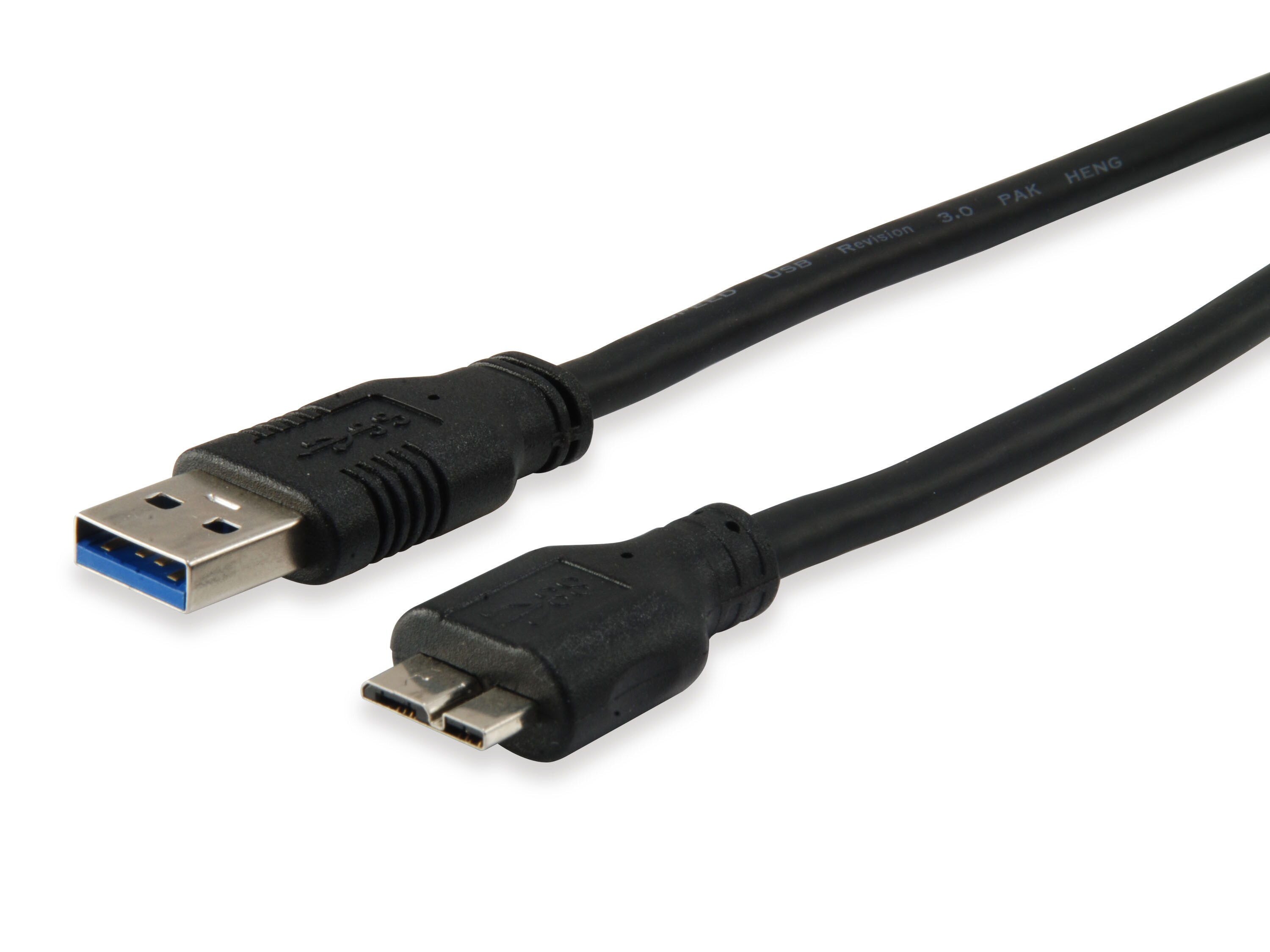 EQUIP 128397 USB 3.0 A auf Micro-B Kabel, M/M, 1.8m, 5Gbps, Schwarz