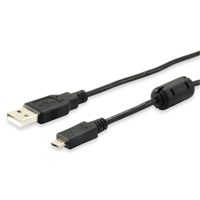 USB Kabel günstig Kaufen-EQUIP 128596 USB 2.0 A auf Micro-B Kabel, 1.0m , Black. EQUIP 128596 USB 2.0 A auf Micro-B Kabel, 1.0m , Black <![CDATA[• Verseilte Vollkupferlitze • AWG 26/7 Querschnitt • doppelt geschirmt • Vergossener Knickschutz mit Zugentlastung]]>. 
