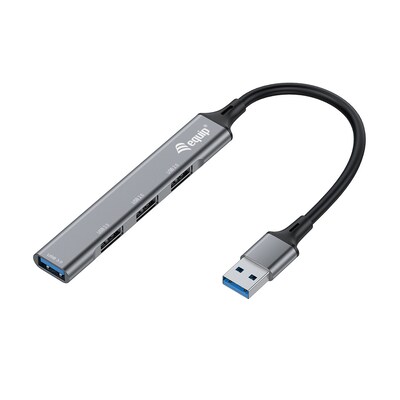USB zu  günstig Kaufen-EQUIP 128960 4-Port-USB 3.0/2.0-Hub. EQUIP 128960 4-Port-USB 3.0/2.0-Hub <![CDATA[• Unterstützt Auflösungen bis zu 4K/30Hz • USB 3.0 x 2 ( super speed (5Gb/s) • card readers (SD x 1, MicroSD/TF x 1) • Aluminiumgehäuse für Wärmeableitung • E