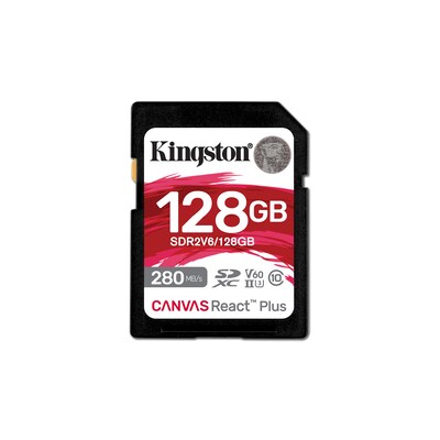 Kingston Canvas React Plus V60 128GB SDXC Speicherkarte 4K-UHS-II