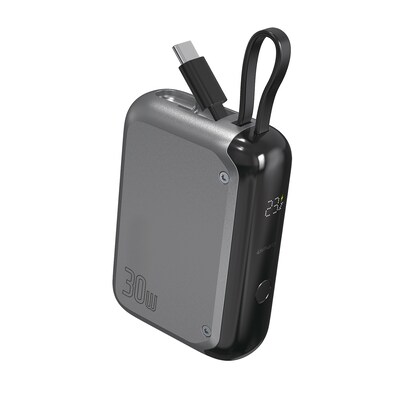 mit zwei günstig Kaufen-4smarts Powerbank Pocket mit USB-C Kabel 10000mAh - spacegrau. 4smarts Powerbank Pocket mit USB-C Kabel 10000mAh - spacegrau <![CDATA[• Powerbank - Lade zwei Geräte gleichzeitig mit insgesamt 30 Watt • Kompakt & kraftvoll: 10000mAh & 30W Ladeleistung