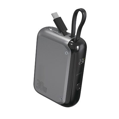 USB Power günstig Kaufen-4smarts Powerbank Pocket mit USB-C Kabel 10000mAh - spacegrau. 4smarts Powerbank Pocket mit USB-C Kabel 10000mAh - spacegrau <![CDATA[• Powerbank - Lade zwei Geräte gleichzeitig mit insgesamt 30 Watt • Kompakt & kraftvoll: 10000mAh & 30W Ladeleistung