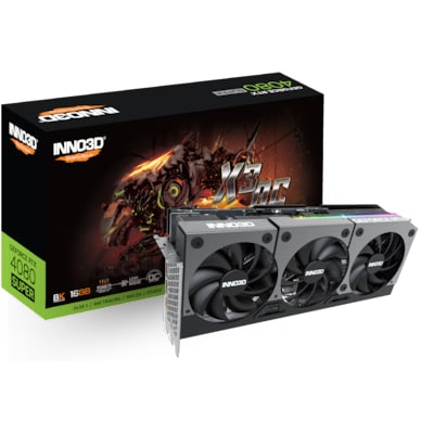 EL BI günstig Kaufen-INNO3D GeForce RTX 4080 SUPER X3 OC 16GB Grafikkarte 3xDP/HDMI. INNO3D GeForce RTX 4080 SUPER X3 OC 16GB Grafikkarte 3xDP/HDMI <![CDATA[• GeForce RTX 4080 Super, ADA Lovelace, DLSS 3 • 16 GB GDDR6X-RAM (256bit-Speicherinterface), 23Gbps, 736 GB/sec 