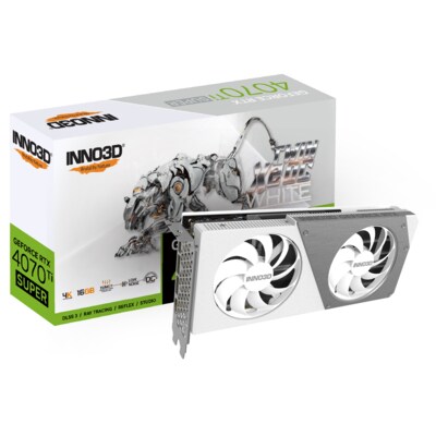 INNO3D GeForce RTX 4070Ti SUPER TWIN X2 OC White 16GB Grafikkarte 3xDP/HDMI