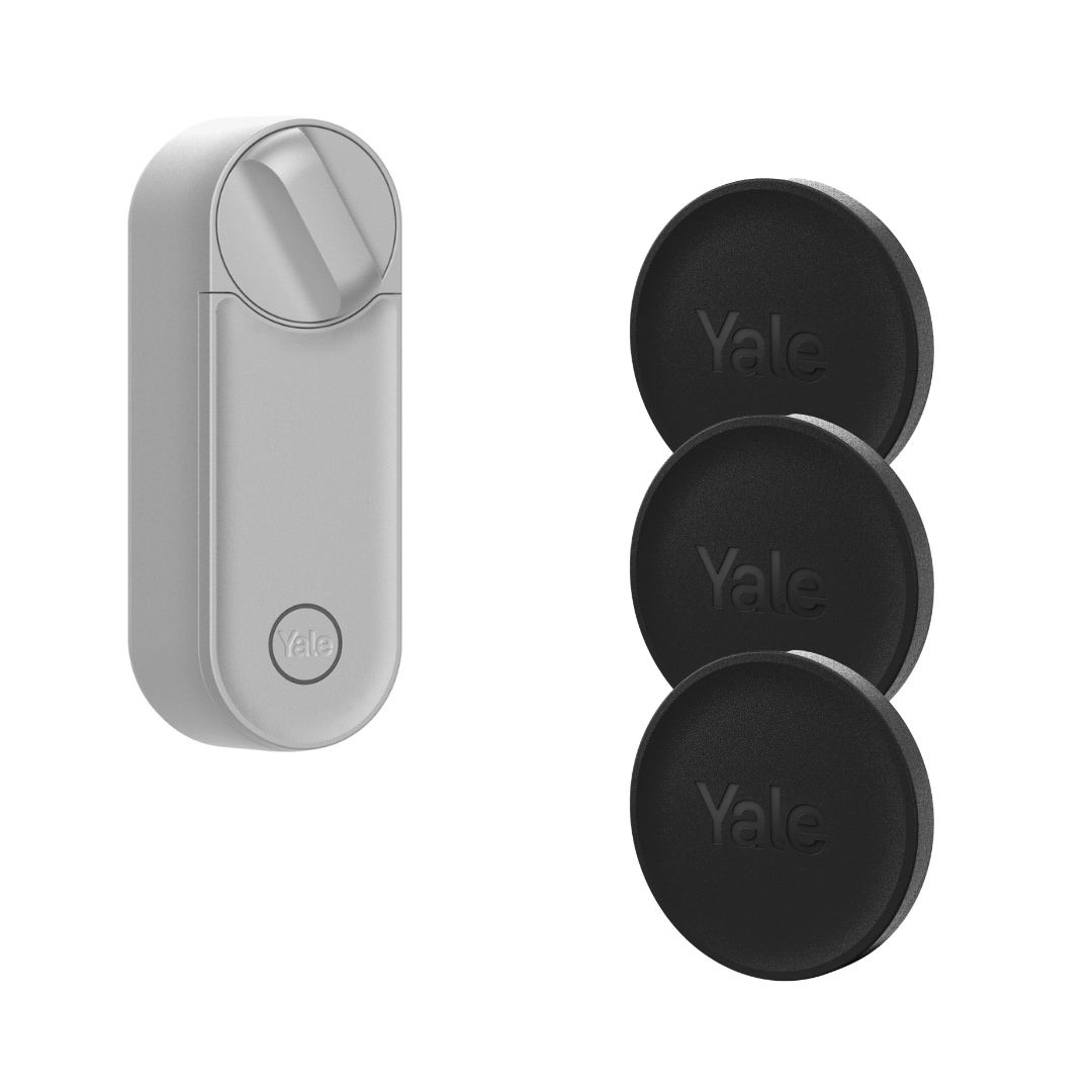 Yale Linus L2 Smart Lock silber + Dot 3er-Pack schwarz