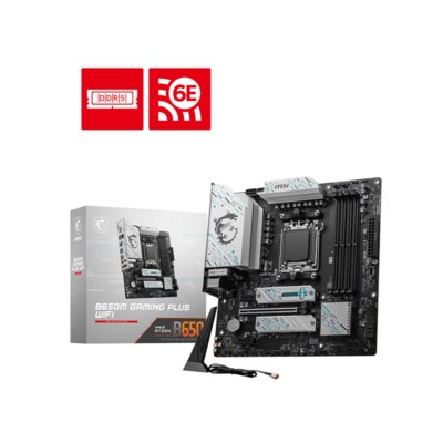 in 2 günstig Kaufen-MSI B650M GAMING PLUS WIFI Mainboard Sockel AM5 mATX. MSI B650M GAMING PLUS WIFI Mainboard Sockel AM5 mATX <![CDATA[• mATX Mainboard mit Sockel AMD AM5 für AMD RYZEN 8000 Serie-CPU • AMD B650-Chipsatz, keine Grafik • 256 GB max. RAM, DDR5 bis zu 72